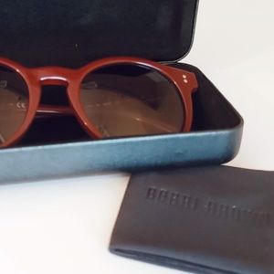 NWOT Bobbi Brown Red 50mm Round Sunglasses